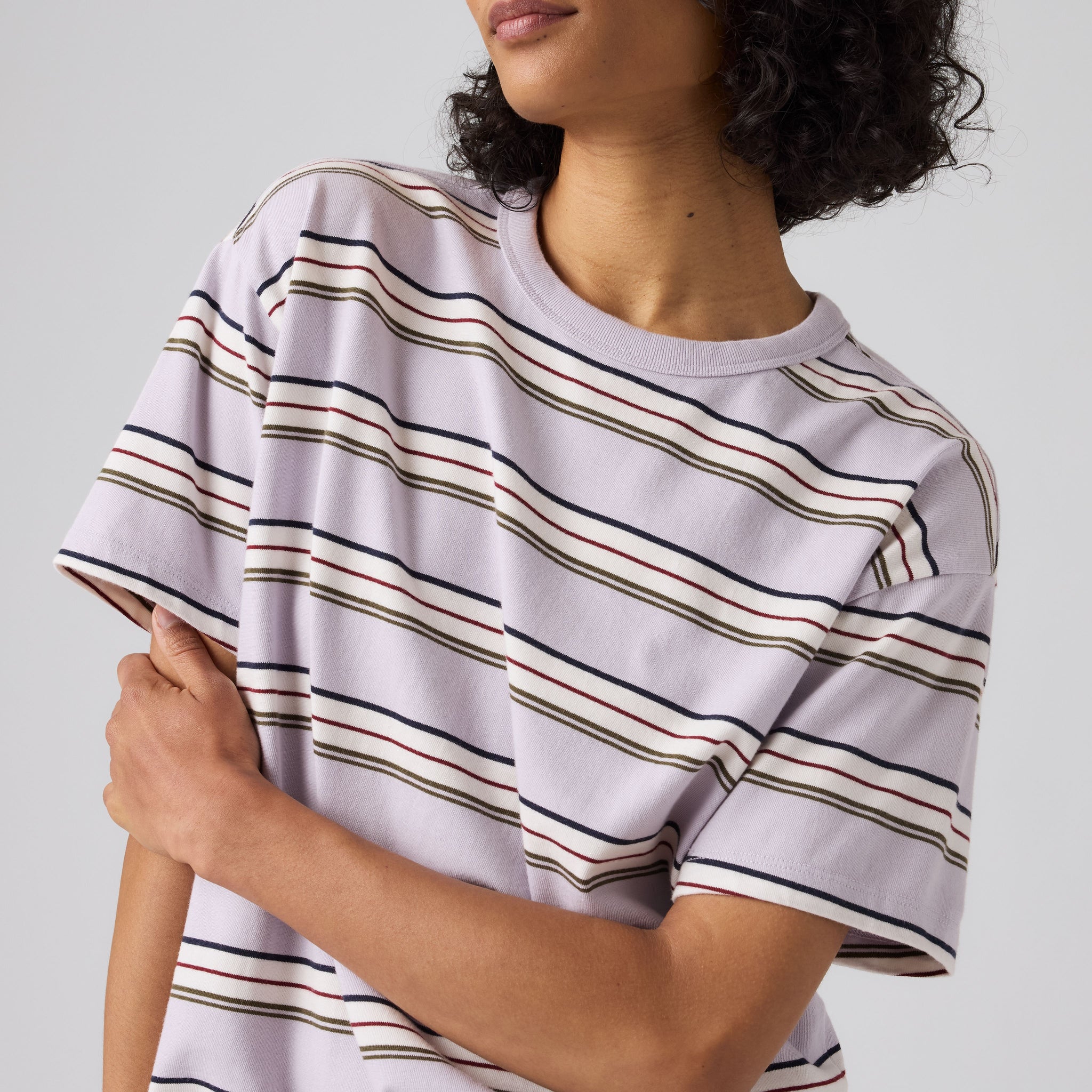 Levi's Vintage SS Tee Women Vida Stripe Lavender Blue