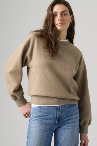 Levi's Everyday Crewneck Sweatshirt Women Taupe Grey