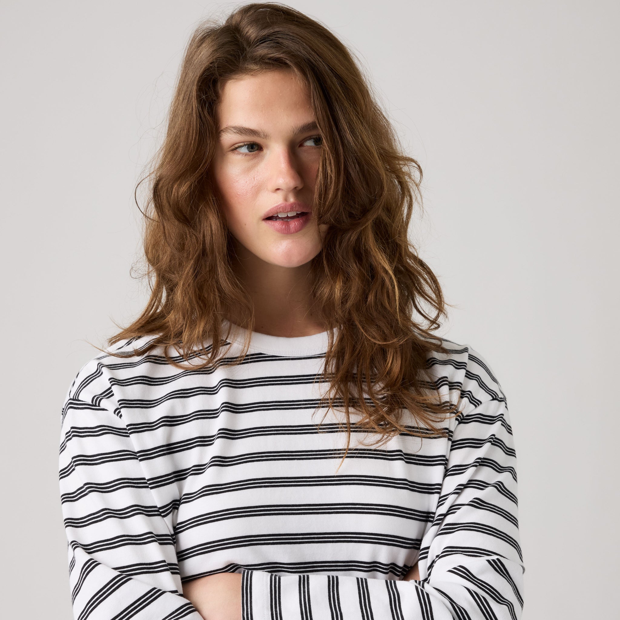 Levi's Vintage LS Tee Women Paloma Stripe Bright White