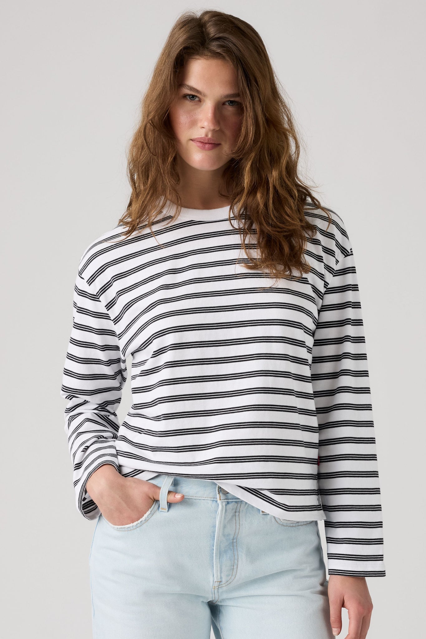 Levi's Vintage LS Tee Women Paloma Stripe Bright White