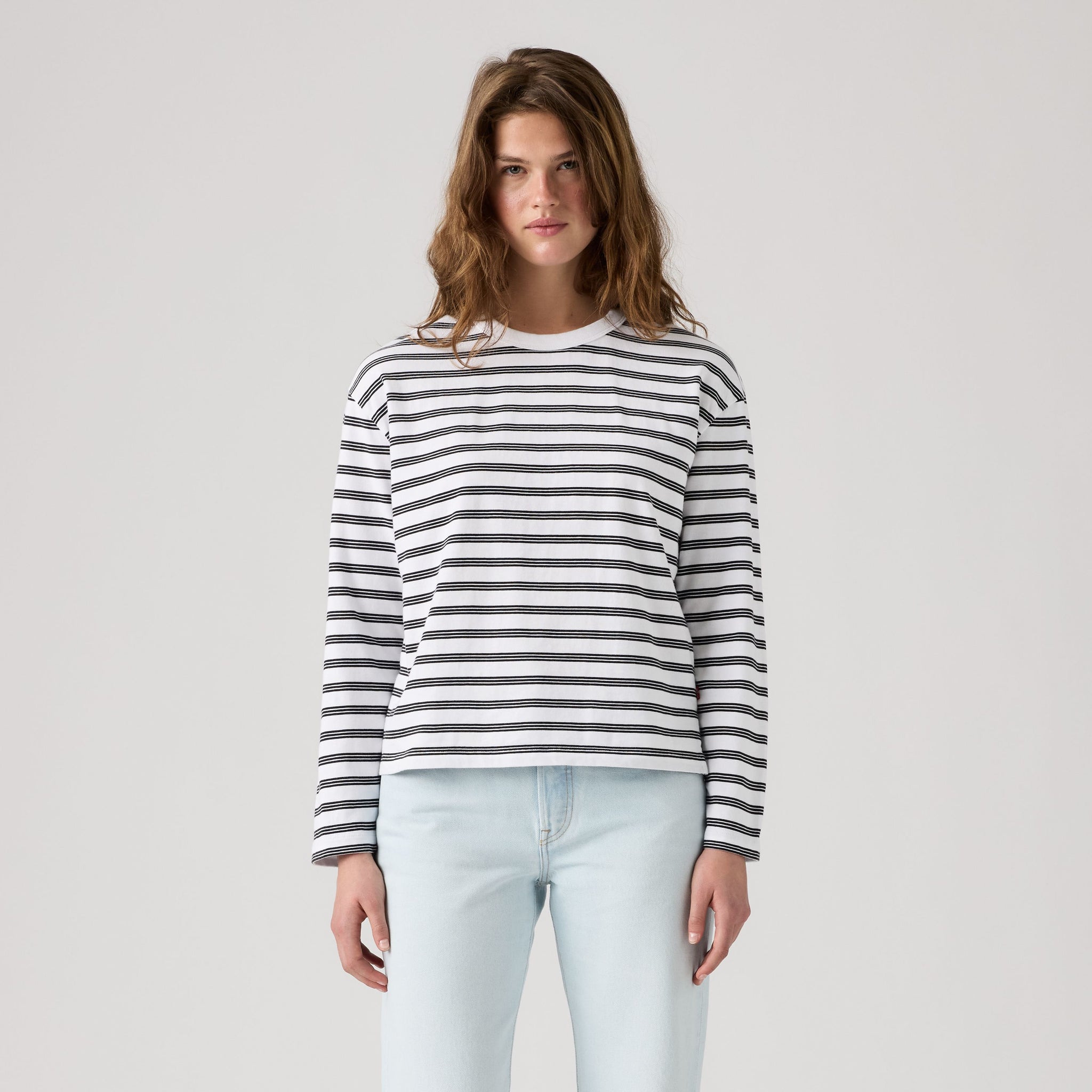 Levi's Vintage LS Tee Women Paloma Stripe Bright White