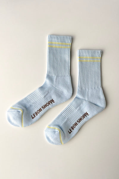 Le Bon Boyfriend Socks : Pastel Sky