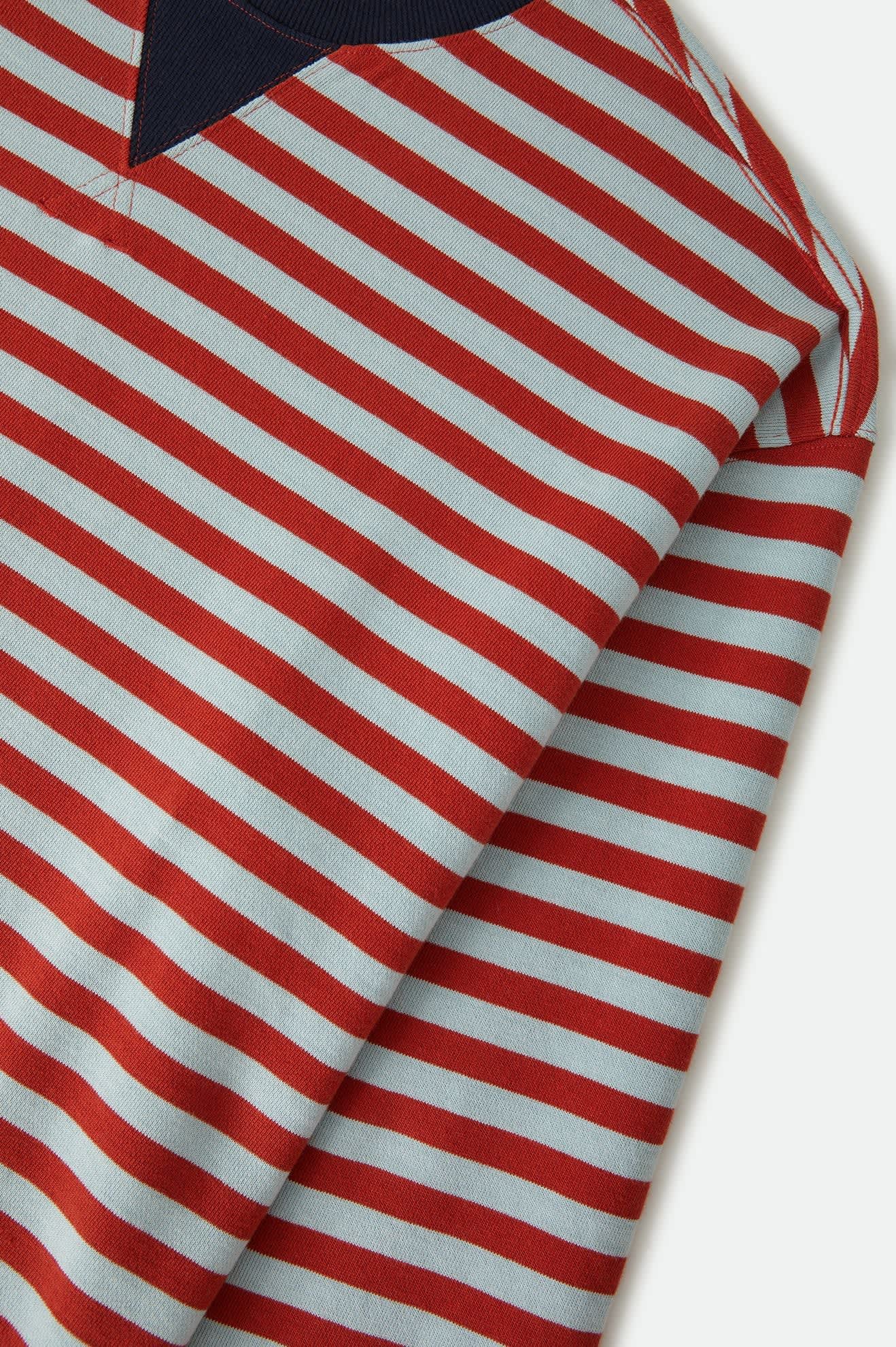 Brixton Retro Long Sleeve Crew Women Sea Grass/Rust