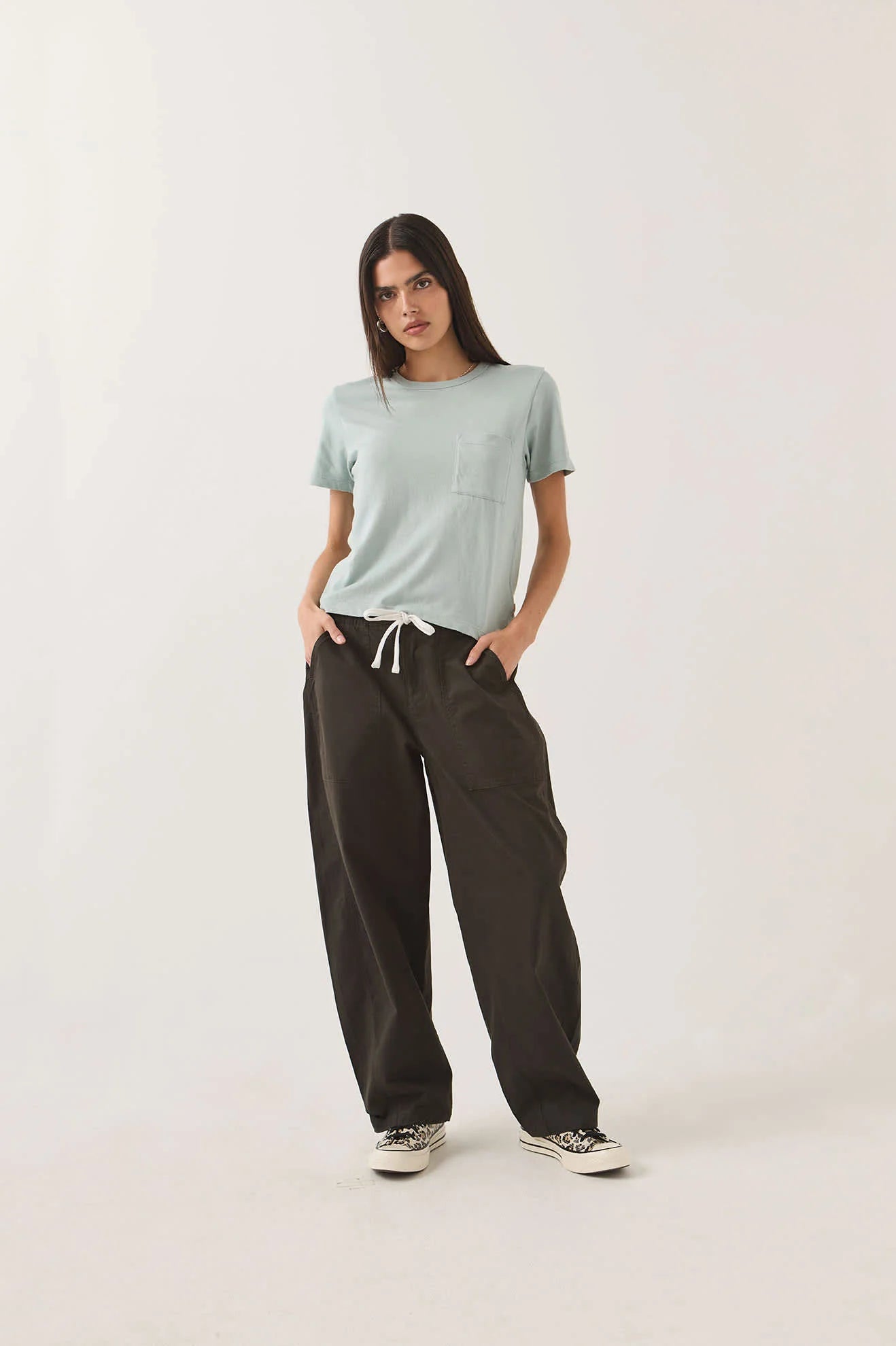 Brixton Utility Everyday Barrel Pant Women Washed Black