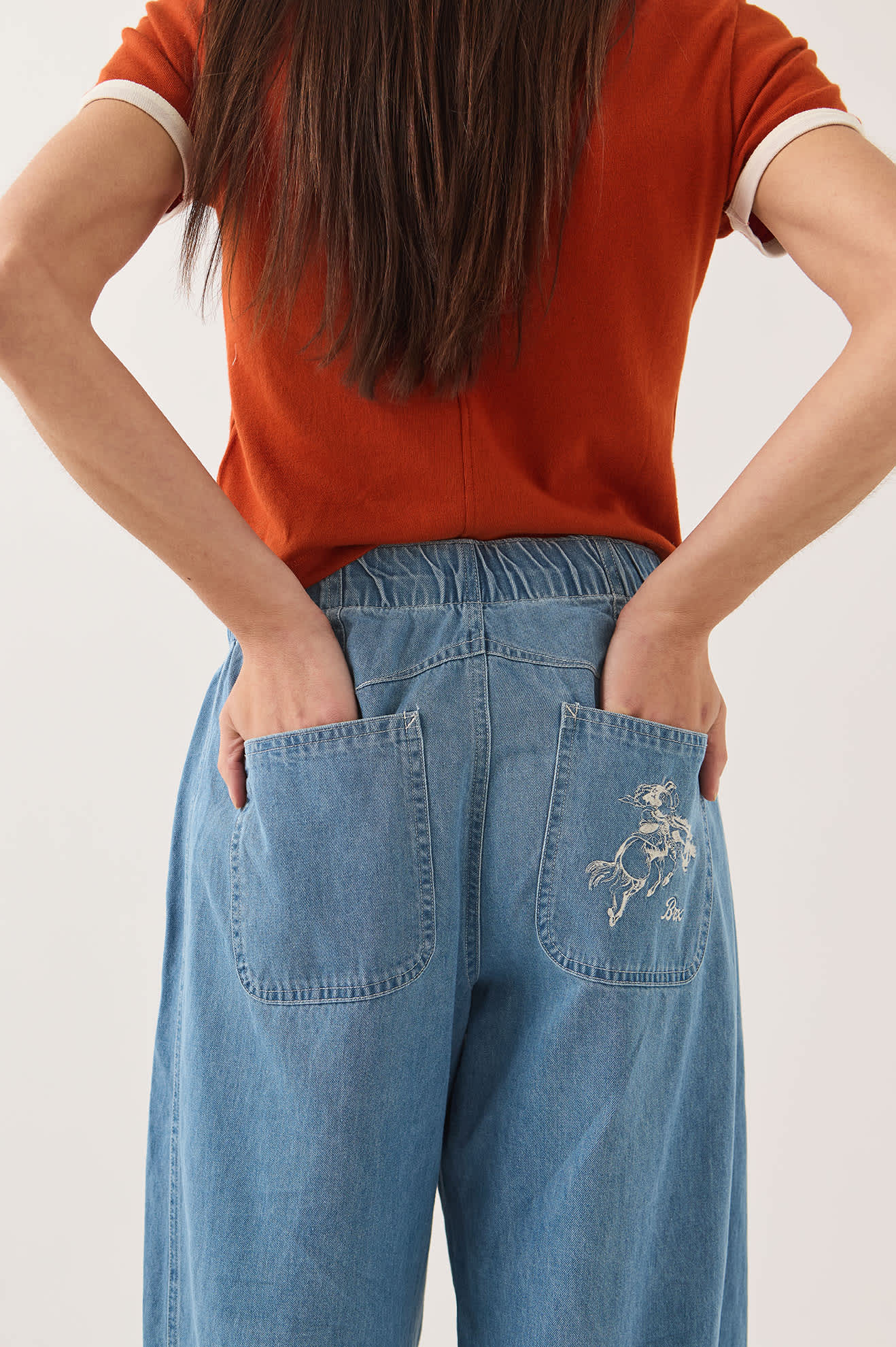 Brixton Utility Everyday Barrel Pant Women Light Stone Wash