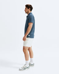 Reigning Champ Solotex Mesh Polo Men Washed Blue