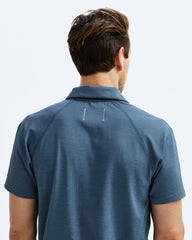 Reigning Champ Solotex Mesh Polo Men Washed Blue