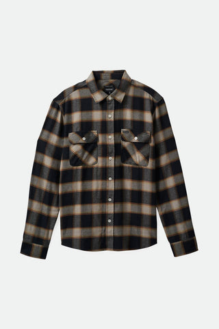 Brixton Bowery Flannel Men Black/Cream