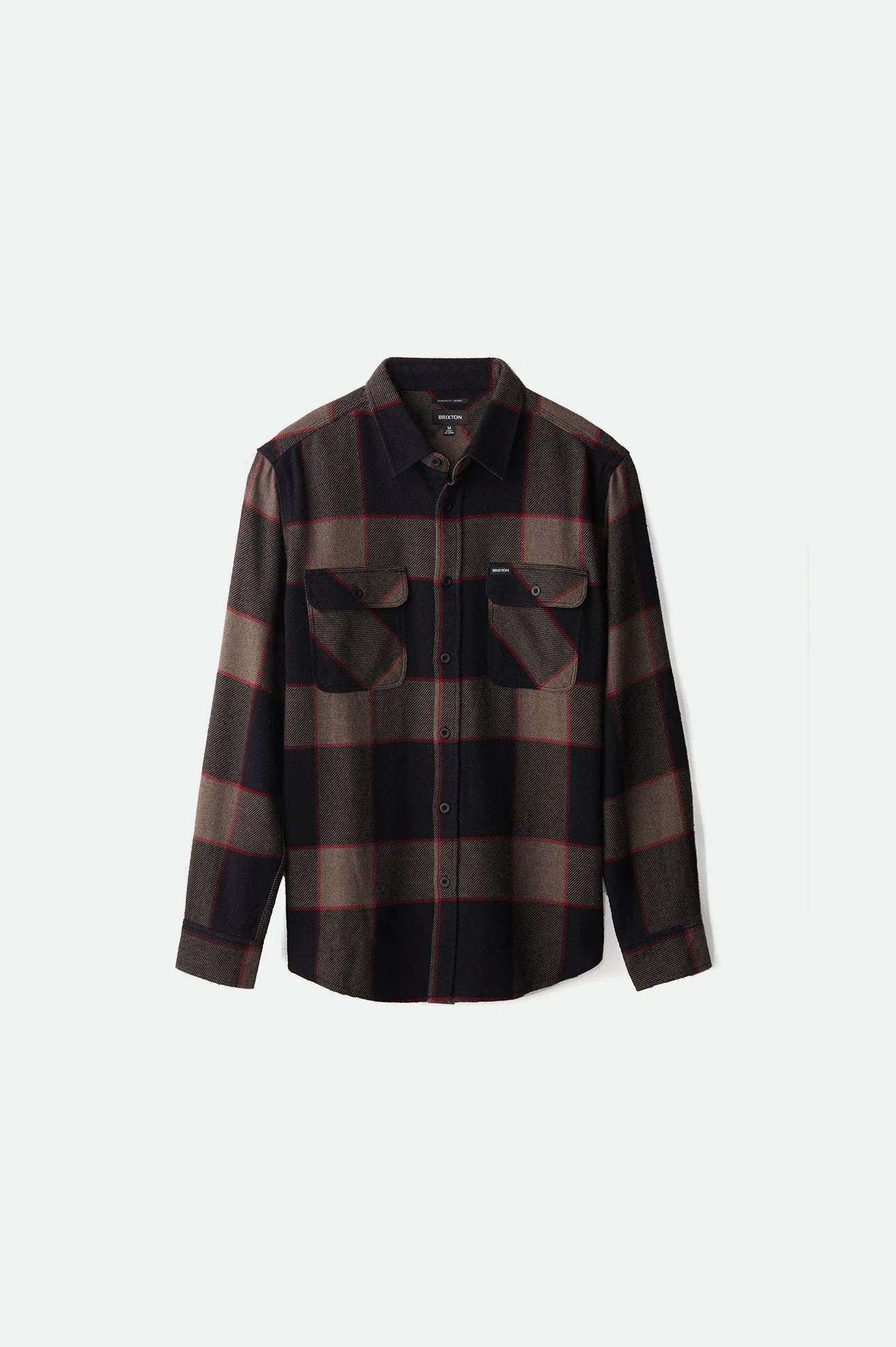 Brixton Bowery Flannel Men Heather Grey/Charcoal