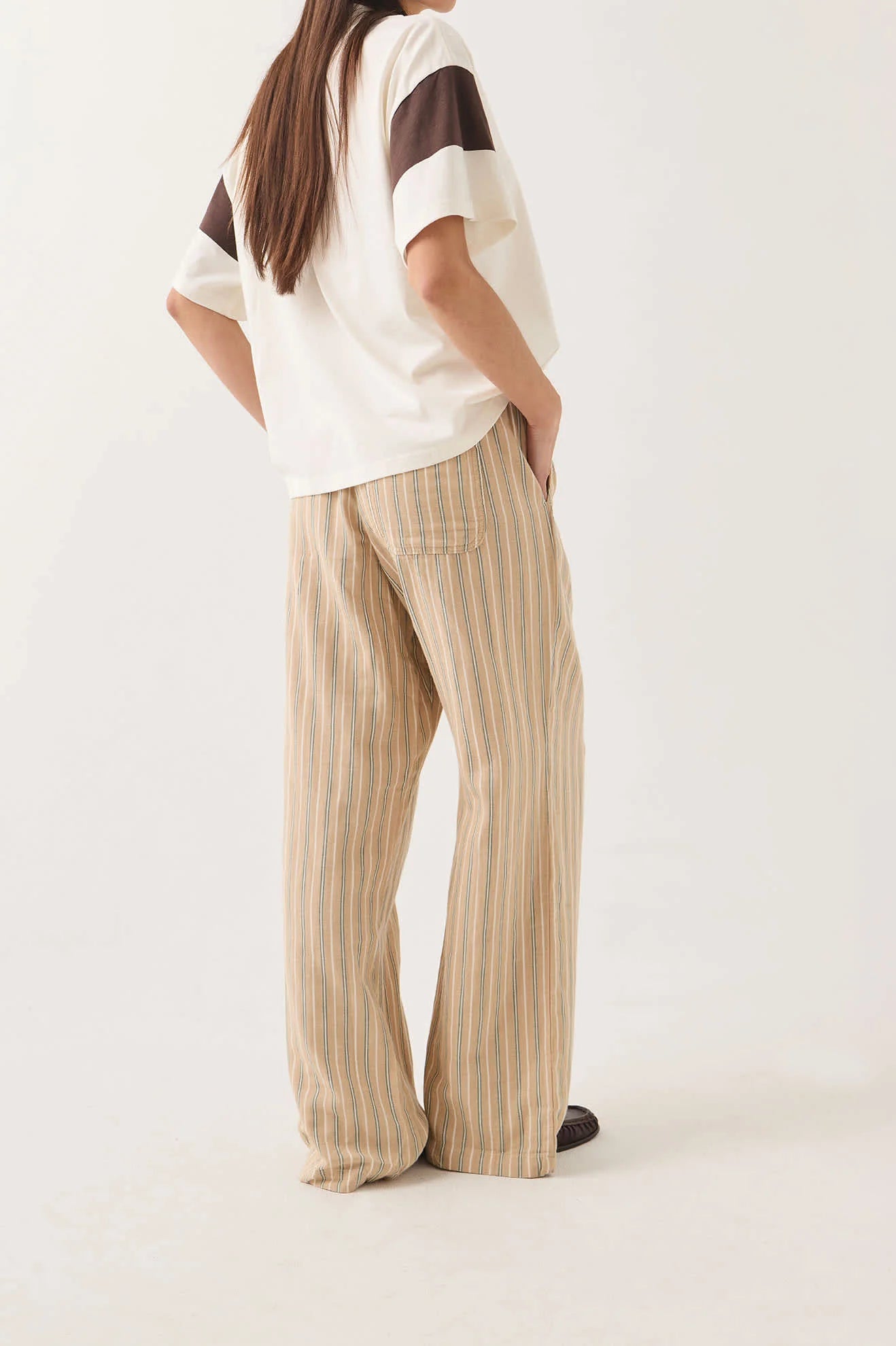 Brixton Lounge Pant Women Sand Stripe