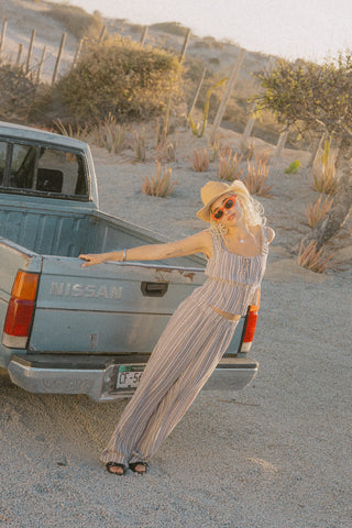 Brixton Alley Lounge Pant Women Worn In Robust Red Stripe