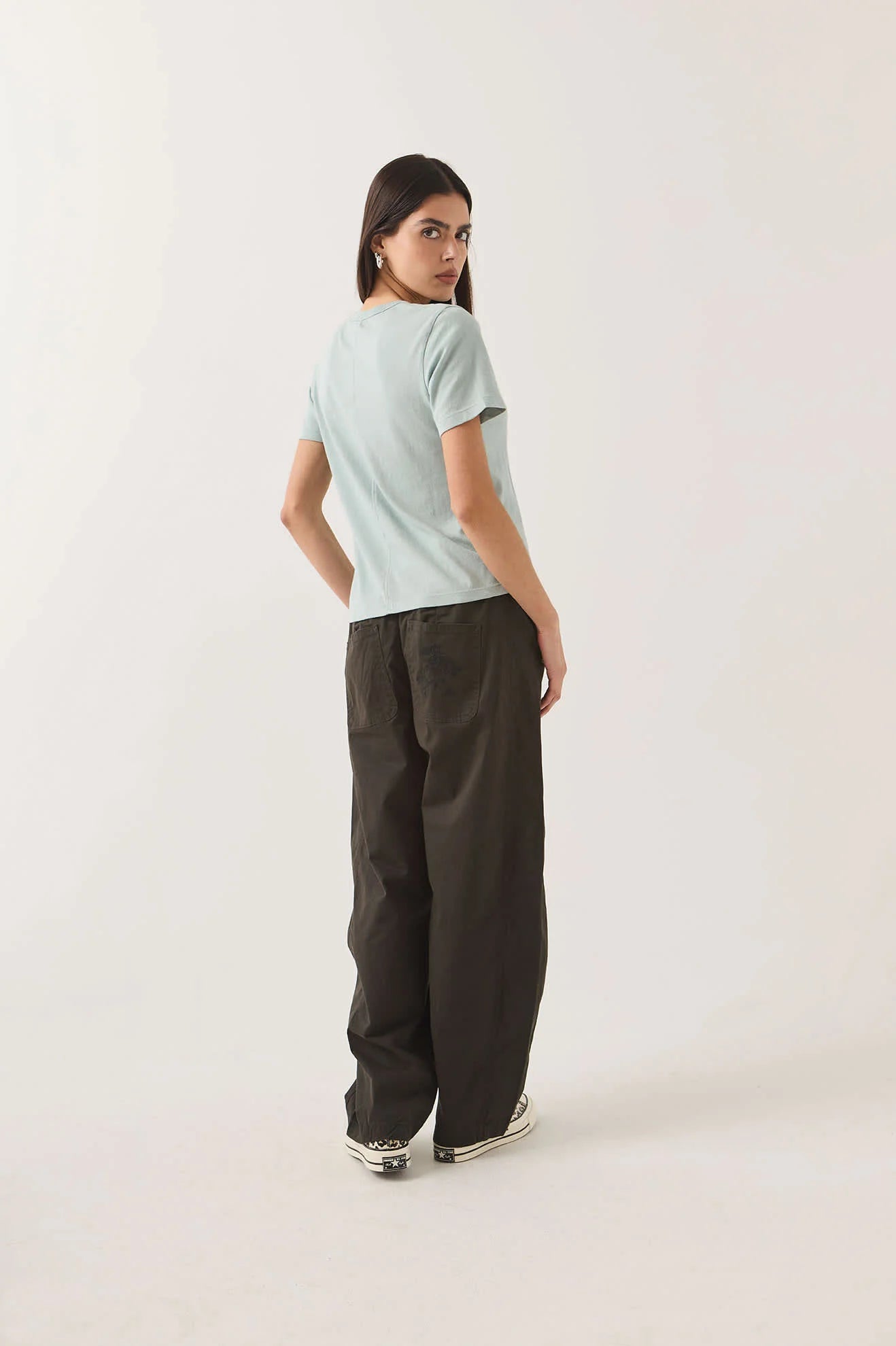 Brixton Utility Everyday Barrel Pant Women Washed Black