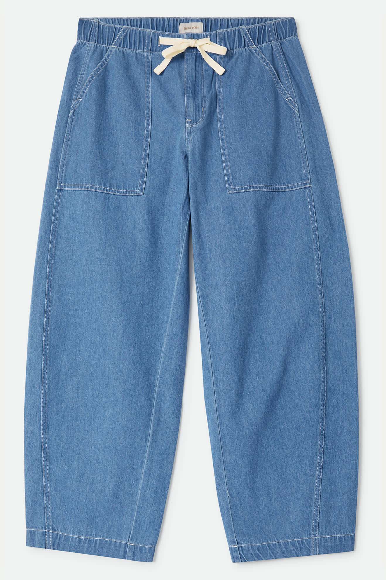 Brixton Utility Everyday Barrel Pant Women Light Stone Wash