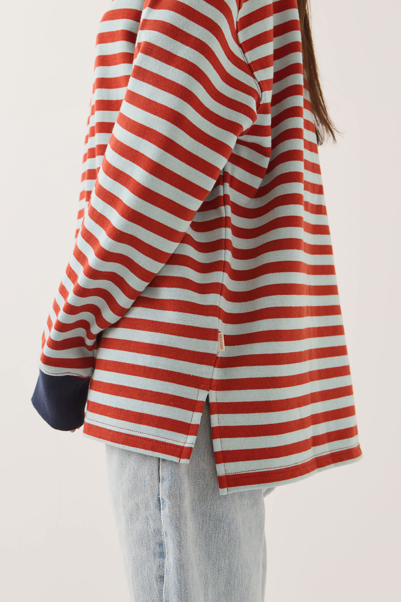 Brixton Retro Long Sleeve Crew Women Sea Grass/Rust