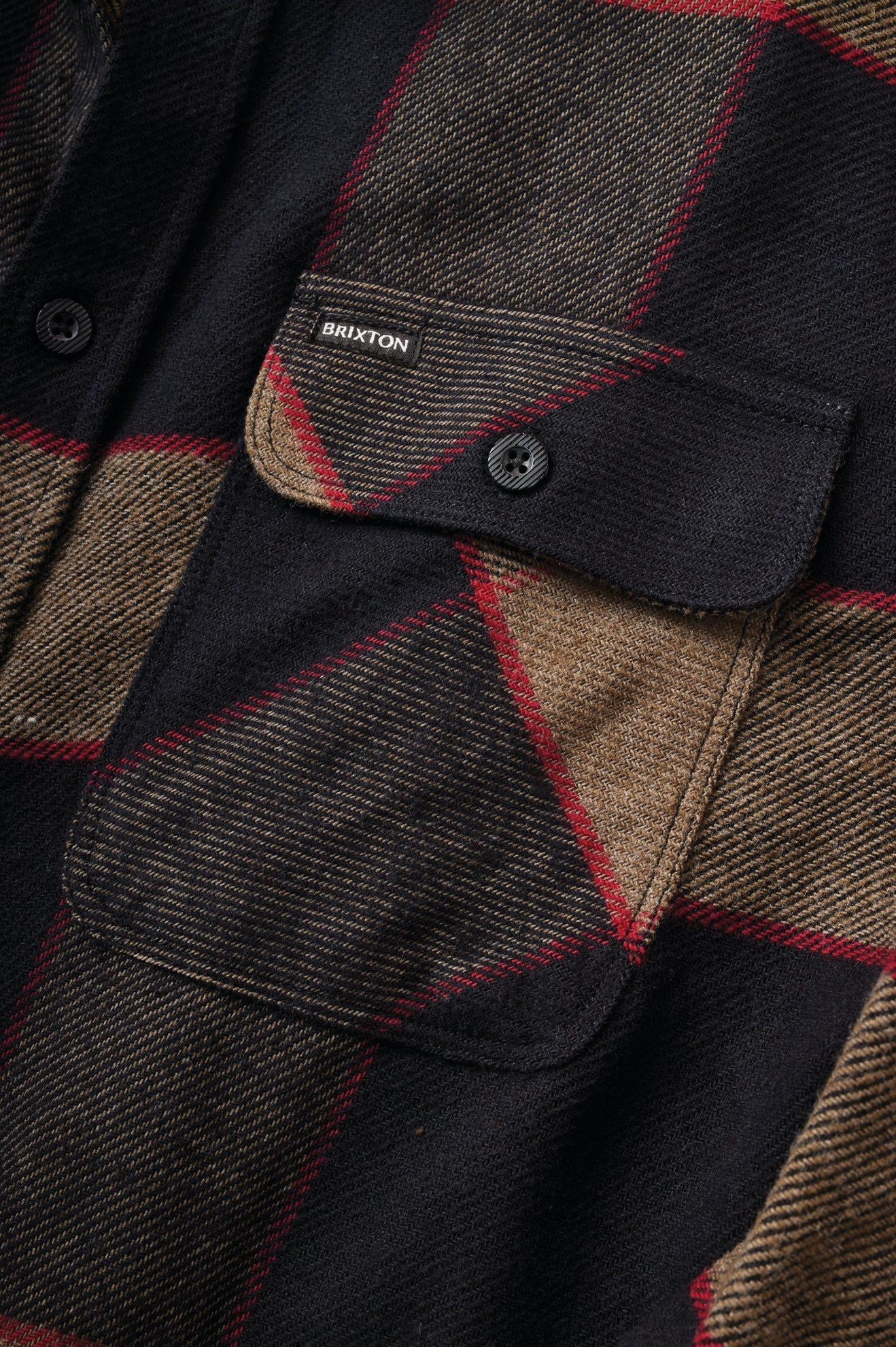 Brixton Bowery Flannel Men Heather Grey/Charcoal