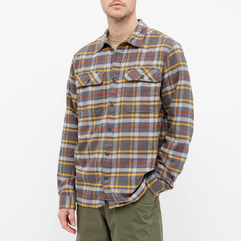 Patagonia Fjord Flannel L/S Shirt Men Independence Forge Grey – Alta