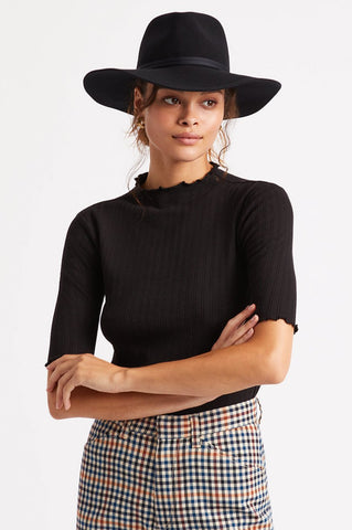 Joanna Felt Packable Hat Brixton Women Black