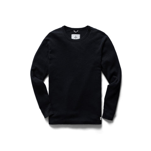 Reigning Champ 1X1 Slub Long Sleeve Men Black