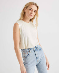Richer Poorer Easy Muscle Tank Women White Sage