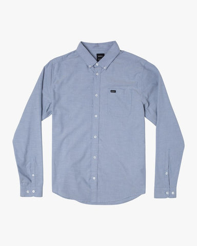 RVCA That'll Do Oxford Long Sleeve Men Distant Blue