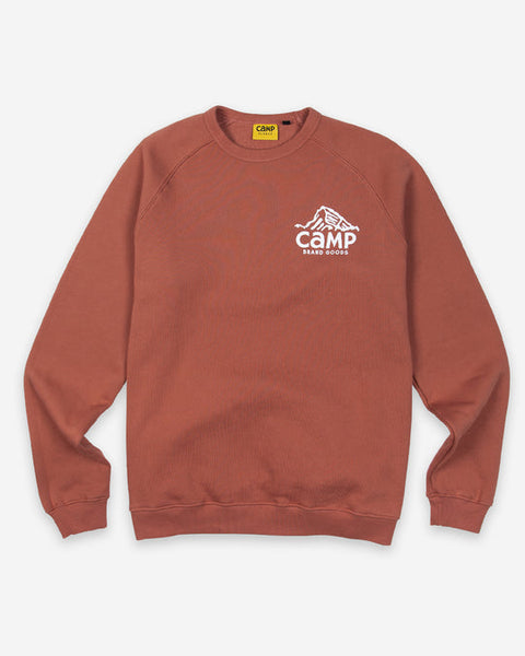 Camp Brand Goods Peak Logo Sweatshirt Unisex Russet Brown