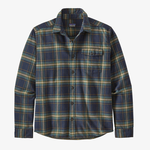 Patagonia Lightweight Fjord Flannel L/S Shirt Men Lawrence New Navy
