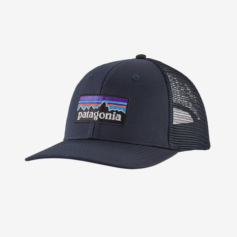 Patagonia P-6 Logo Trucker Hat Navy Blue