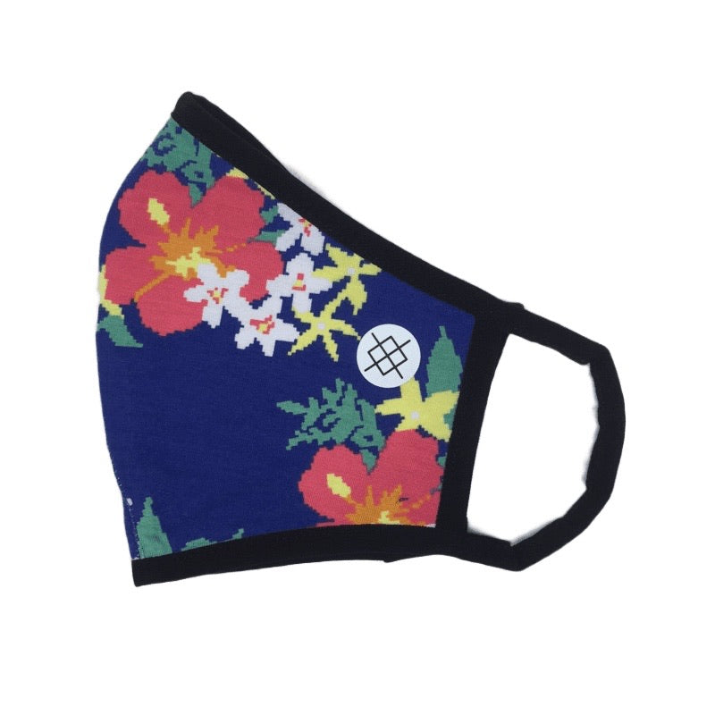 Stance Face Mask Digi Floral Blue
