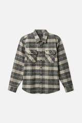 Brixton Bowery Heavy Weight Flannel Men Black Charcoal