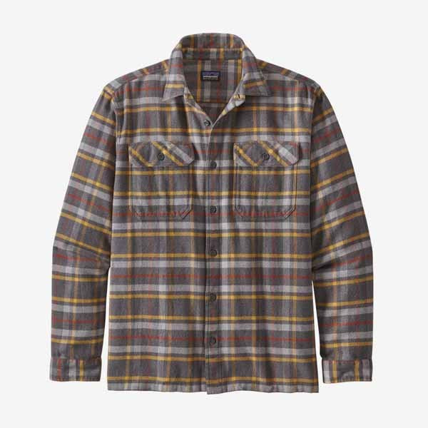 Patagonia Fjord Flannel L/S Shirt Men Independence Forge Grey