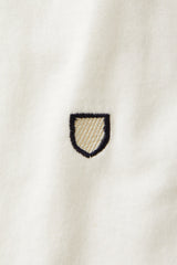 Brixton Shield SS Baseball Henley Knit Men Off White/Navy