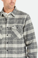 Brixton Bowery Heavy Weight Flannel Men Black Charcoal